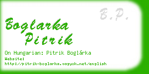 boglarka pitrik business card